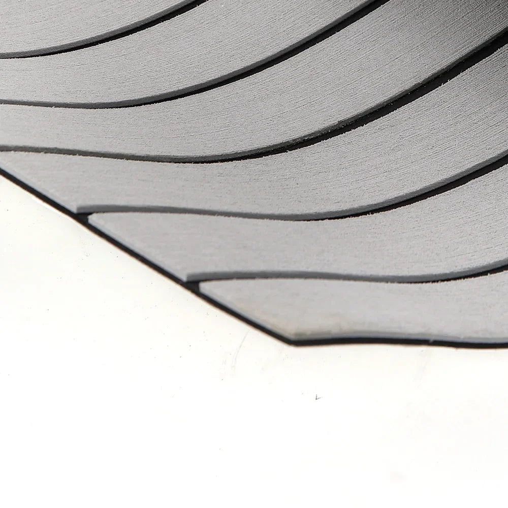 94.5x 35.4inch EVA Light Gray with Black Stripes RV Anti-Skid Mat Teak Floor Mat for Boat Decks RV Yachts