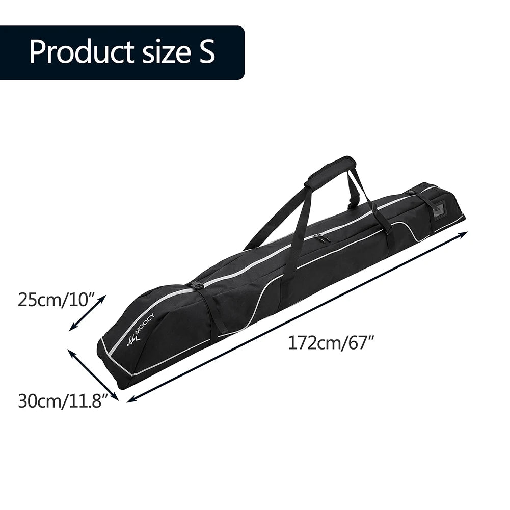 Ski Bag Adjustable Ski and Snowboard Equipment Travel Bag Durable Handle Waterproof Accessories for Snowboard Goggles Gloves