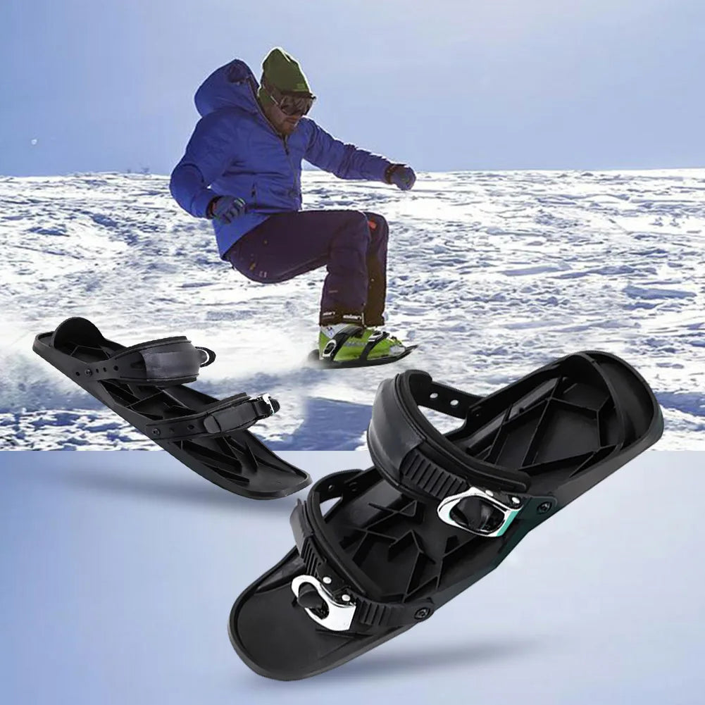 Ski Skates Skis Boots Lightweight Non-Slip Snow Feet Portable Short Mini Skating Ski Shoes For Outdoor Sports Skiing Accessories