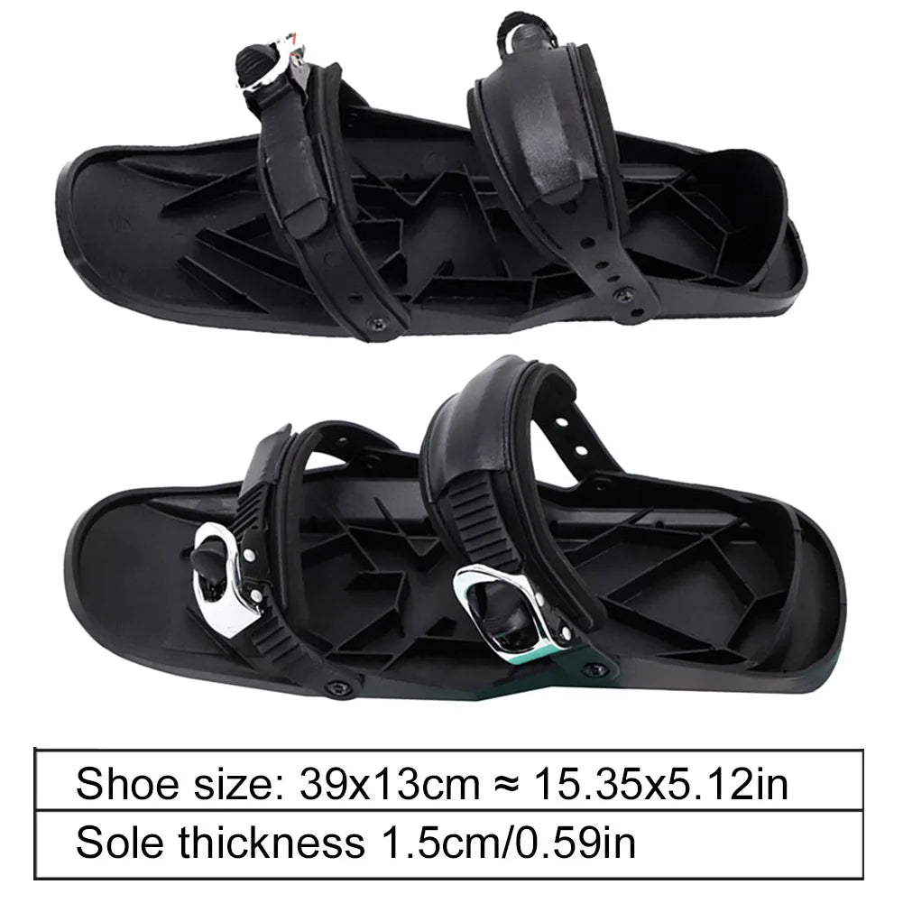 Ski Skates Skis Boots Lightweight Non-Slip Snow Feet Portable Short Mini Skating Ski Shoes For Outdoor Sports Skiing Accessories