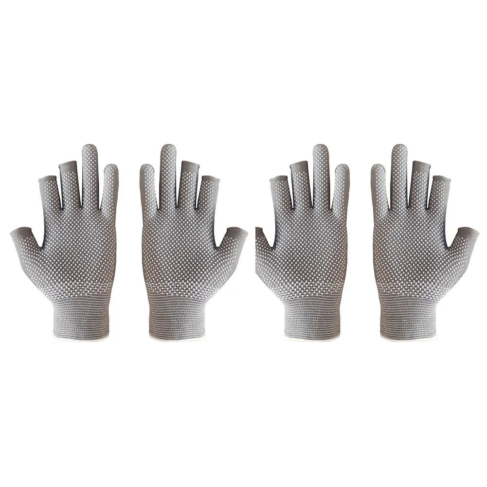 3 Fingers Cut Universal Fishing Gloves Half Finger Summer Outdoor Angling Sunscreen Anti-Slip Gloves Sports Fishing Accessories
