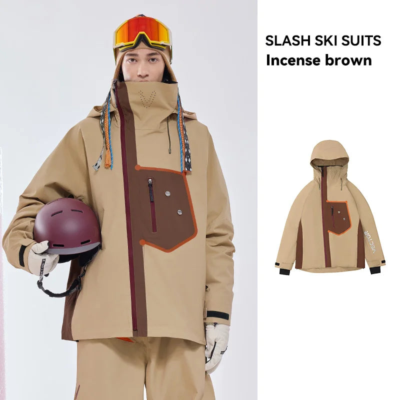 VECTOR Men Women Ski Jacket Winter Warm Windproof Waterproof Outdoor Sports Snowboard Ski Coat Trousers Snow Clothes Women