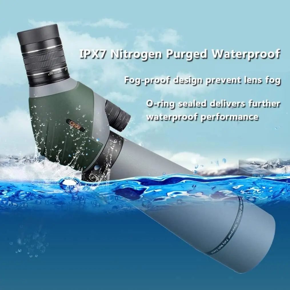 20-60x80 Dual Focusing ED Spotting Scope - Ultra High Definition Optics Scope with Carrying Case and Smartphone Adapter