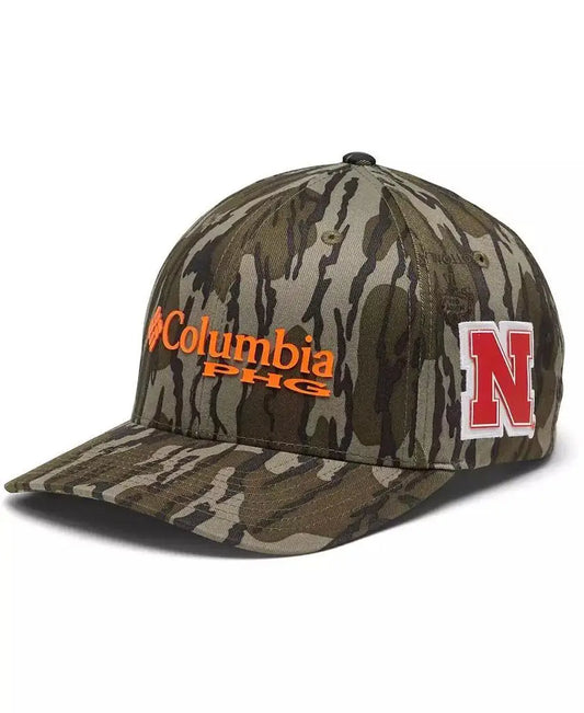 Columbia | Men's Mossy Oak Camo Nebraska Huskers Bottomland Flex Hat