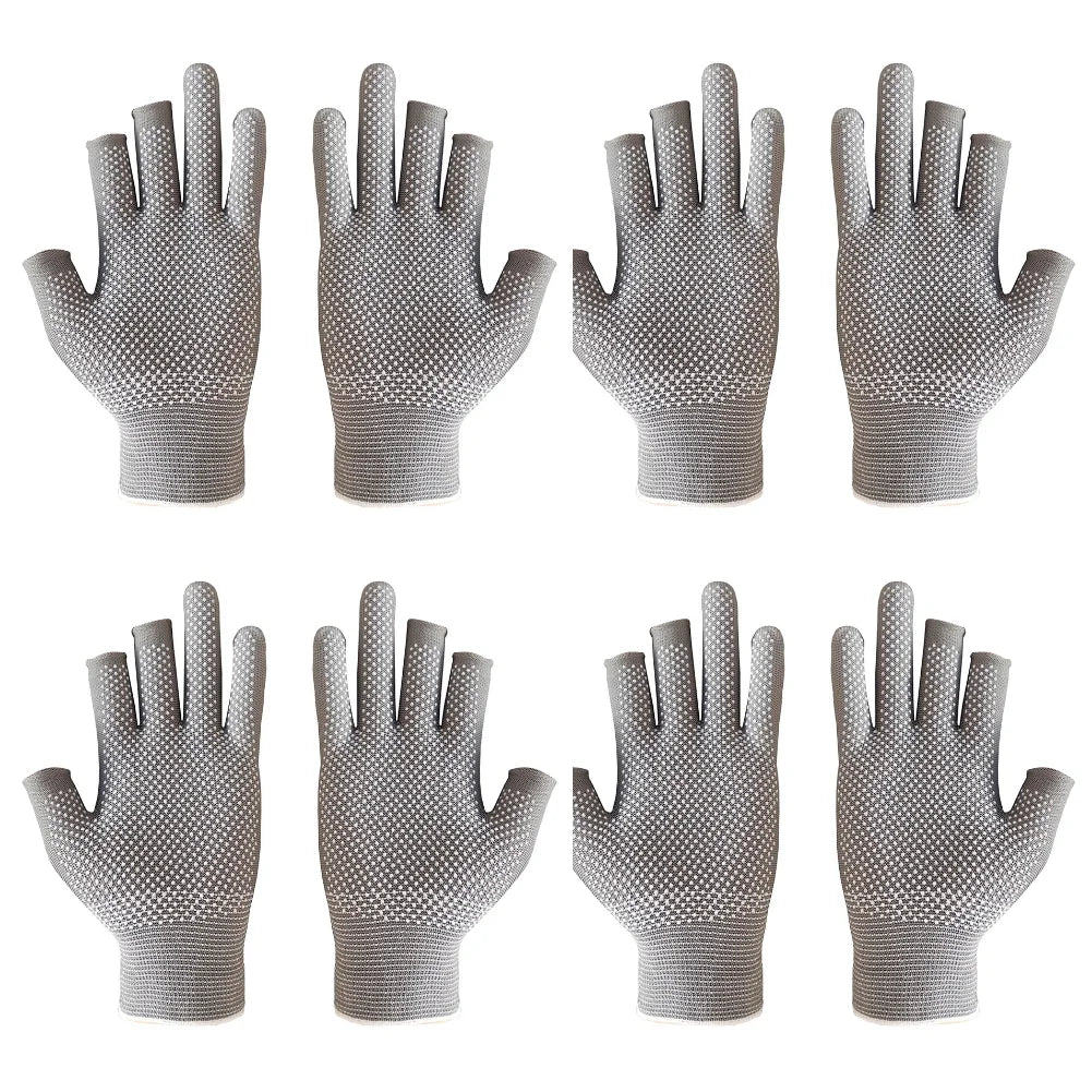 3 Fingers Cut Universal Fishing Gloves Half Finger Summer Outdoor Angling Sunscreen Anti-Slip Gloves Sports Fishing Accessories