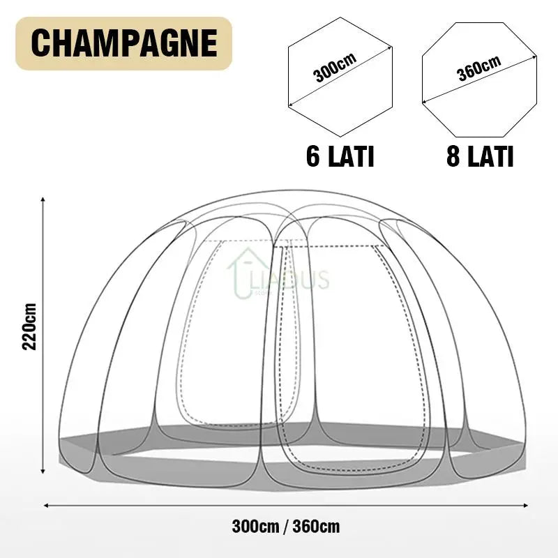 Portable Folding Transparent Outdoor Tent Starry Sky Bubble House Waterproof Winter Sunshine Windproof Camping Shade