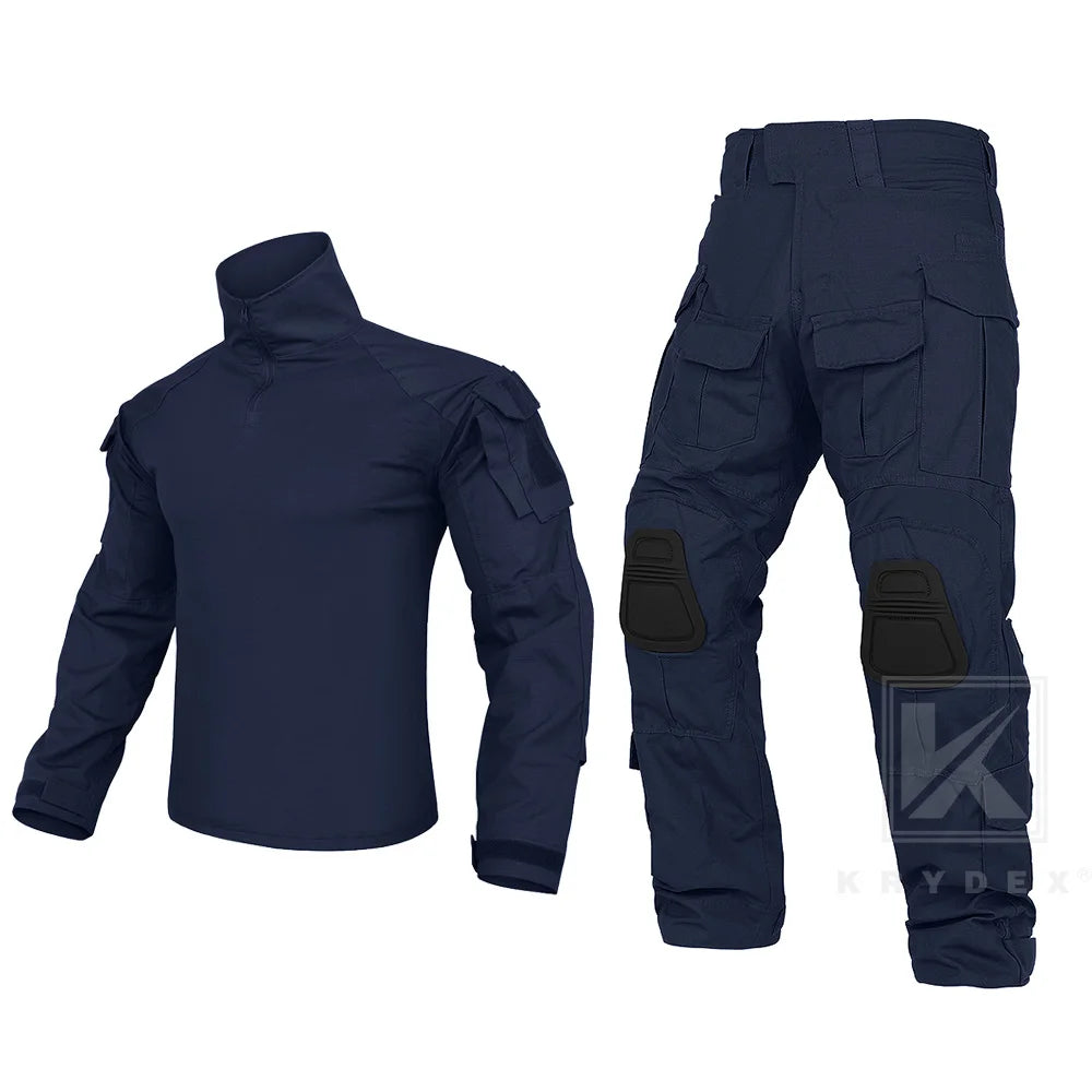 KRYDEX Tactical Combat G3 Uniform Set Outdoor Hunting Gen3 Camouflage Shirt & Pants Kit Ranger Green Black Men Clothing