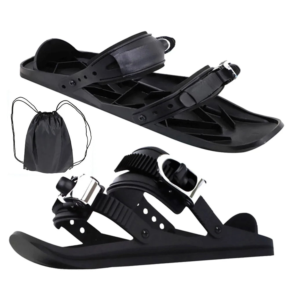 Ski Skates Skis Boots Lightweight Non-Slip Snow Feet Portable Short Mini Skating Ski Shoes For Outdoor Sports Skiing Accessories