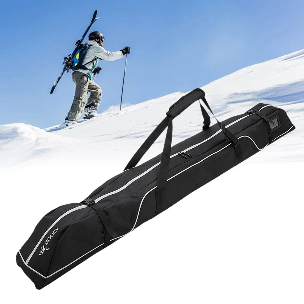 Ski Bag Adjustable Ski and Snowboard Equipment Travel Bag Durable Handle Waterproof Accessories for Snowboard Goggles Gloves