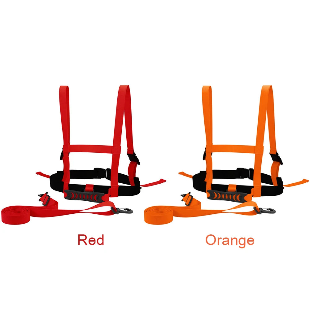 Kids Ski Training Belt Anti-Falling Chest Strap Skiing Safety Traction Harness Rope with Nylon Webbing Buckles