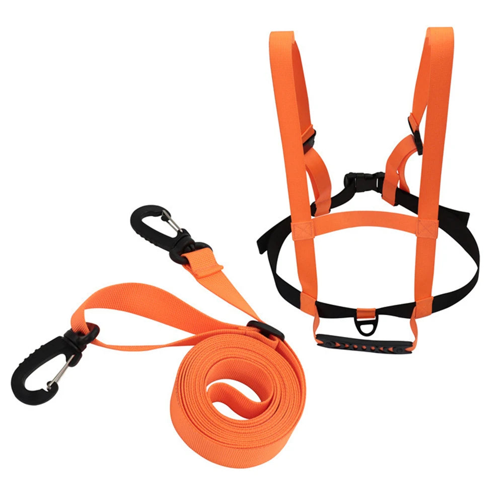 Kids Ski Training Belt Anti-Falling Chest Strap Skiing Safety Traction Harness Rope with Nylon Webbing Buckles