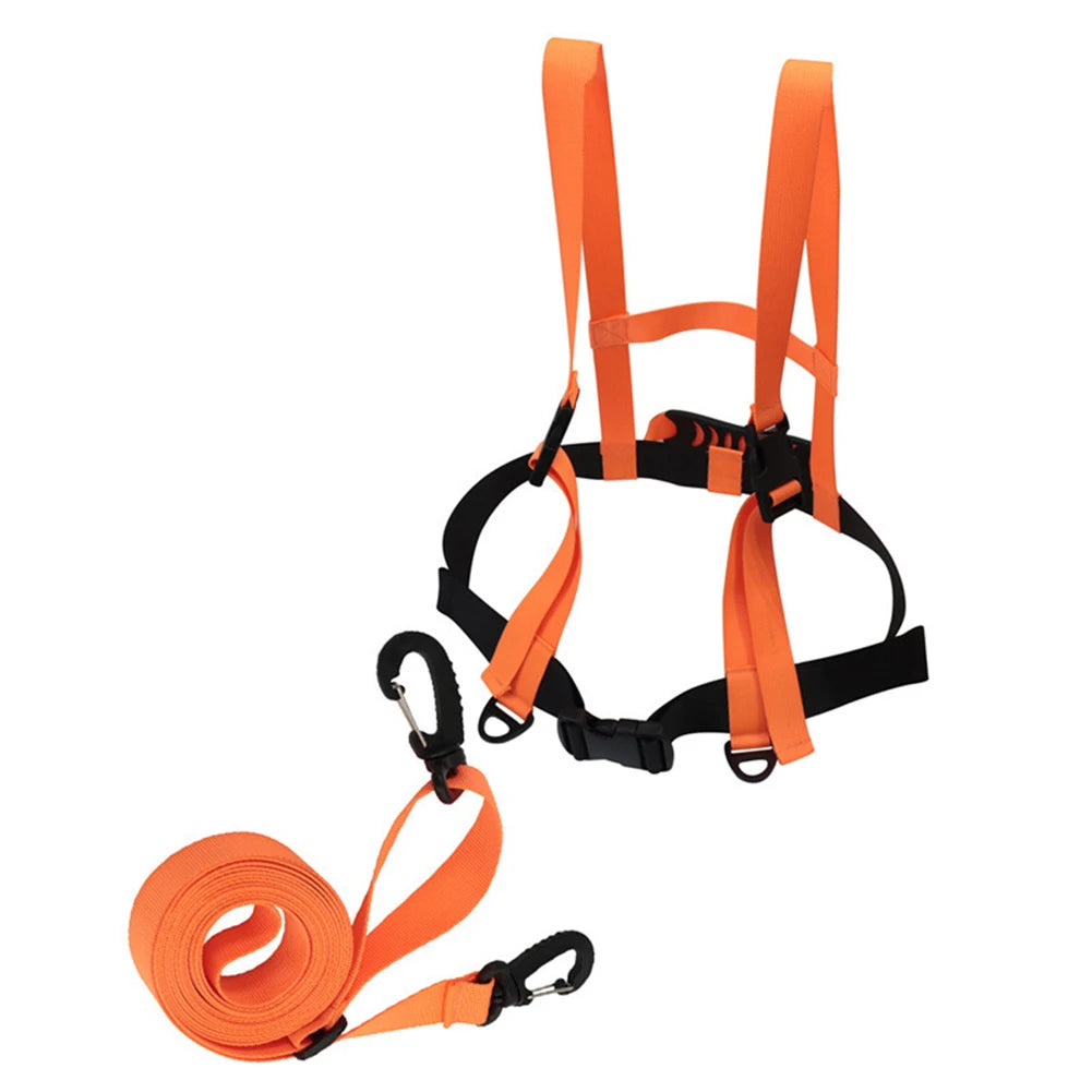 Kids Ski Training Belt Anti-Falling Chest Strap Skiing Safety Traction Harness Rope with Nylon Webbing Buckles