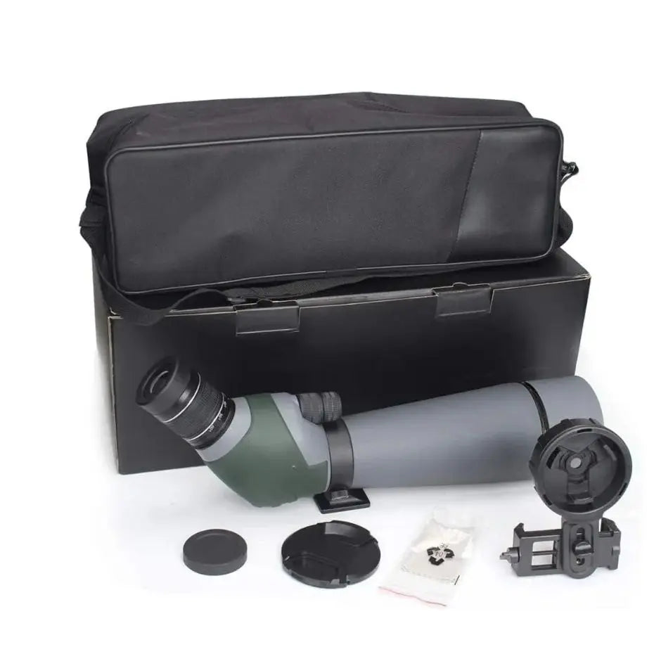 20-60x80 Dual Focusing ED Spotting Scope - Ultra High Definition Optics Scope with Carrying Case and Smartphone Adapter