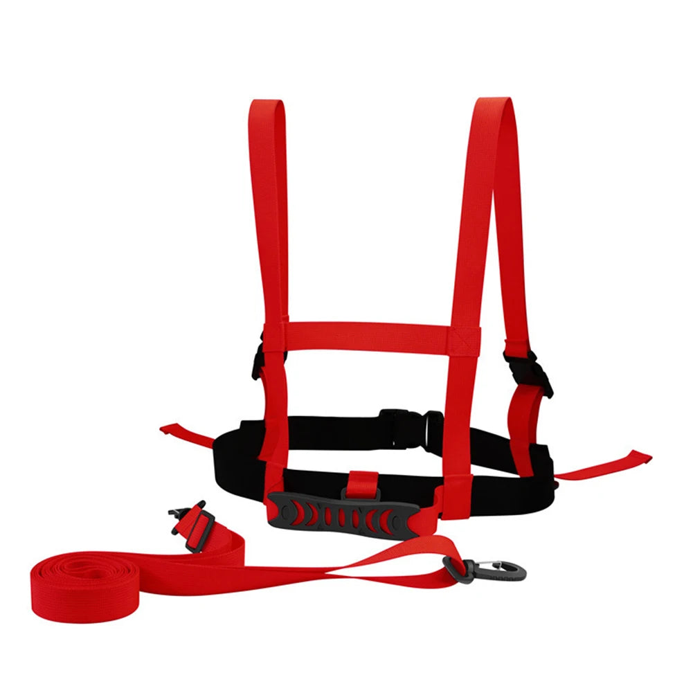 Kids Ski Training Belt Anti-Falling Chest Strap Skiing Safety Traction Harness Rope with Nylon Webbing Buckles