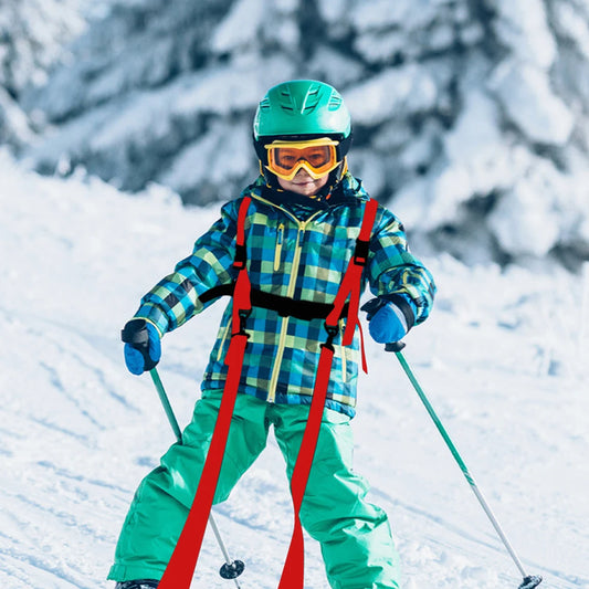 Kids Ski Training Belt Anti-Falling Chest Strap Skiing Safety Traction Harness Rope with Nylon Webbing Buckles