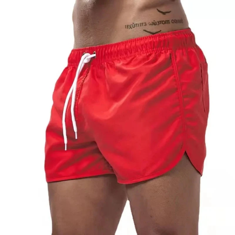 men's Swimwear Low Waist Surfing Trunk swim short sexy personality Swimsuit male pocket swimming beach board short men bathing