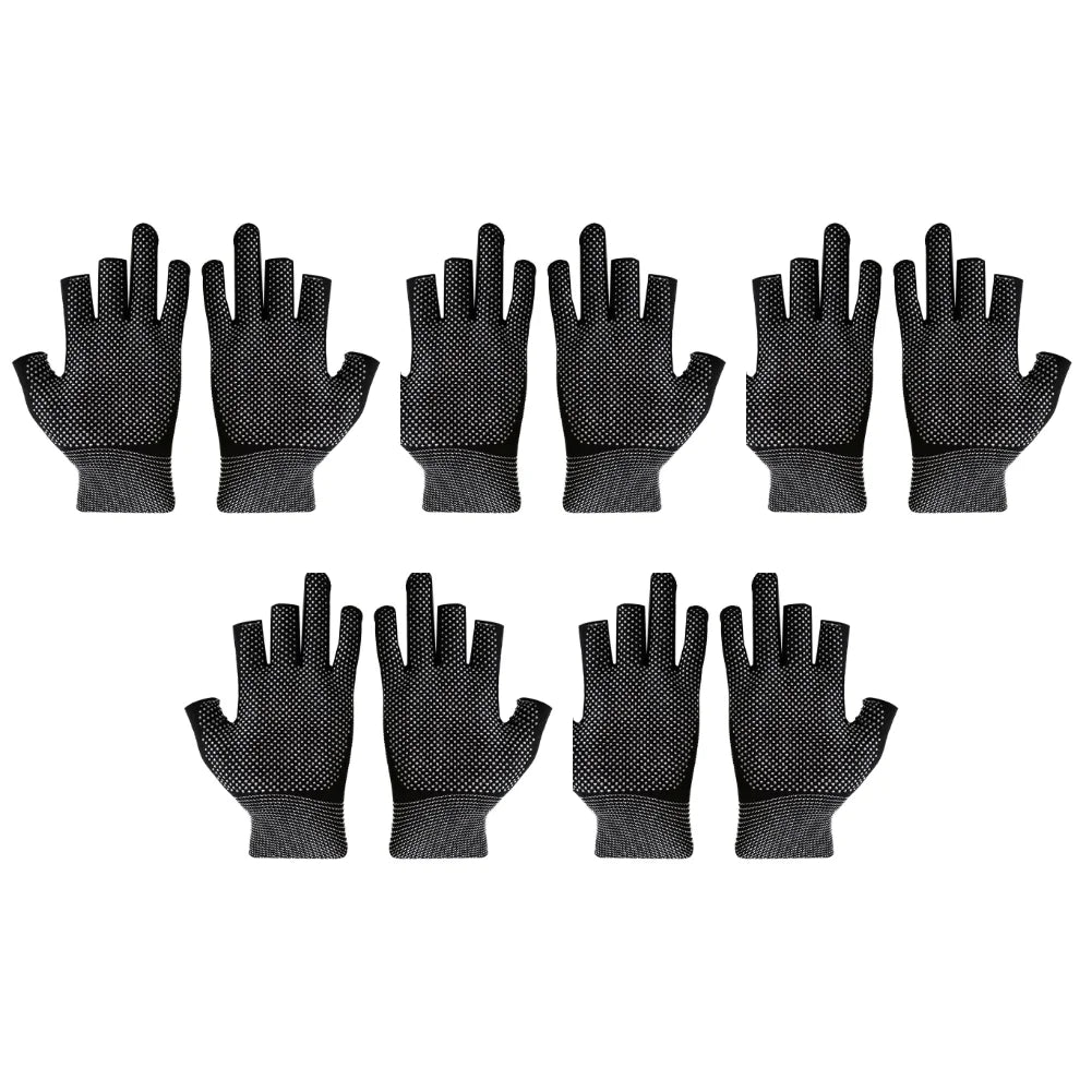 3 Fingers Cut Universal Fishing Gloves Half Finger Summer Outdoor Angling Sunscreen Anti-Slip Gloves Sports Fishing Accessories