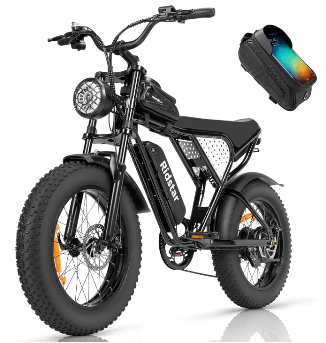 Electric bike RidstarQ20 2000W Dual motor 52V 40AH dual battery adult E-bike 20 inch Tire For Mountain off-road Electric bicycle